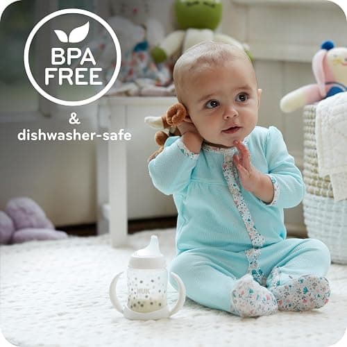 NUK Learner Cup 6+ Months Timeless Collection Amazon Exclusive 10 Oz – BPA Free Spill Proof Sippy Cup 2 Count (Pack of 1) - Timeless Collection - 2 Pack - 2 Pack thumbnail 7
