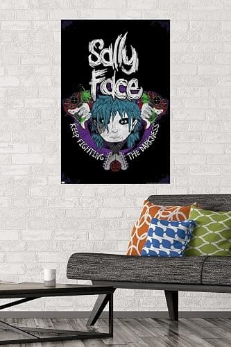 Sally Face - Crossed Guitars Wall Poster, 34L" x 22.4W", Unframed Version thumbnail 2