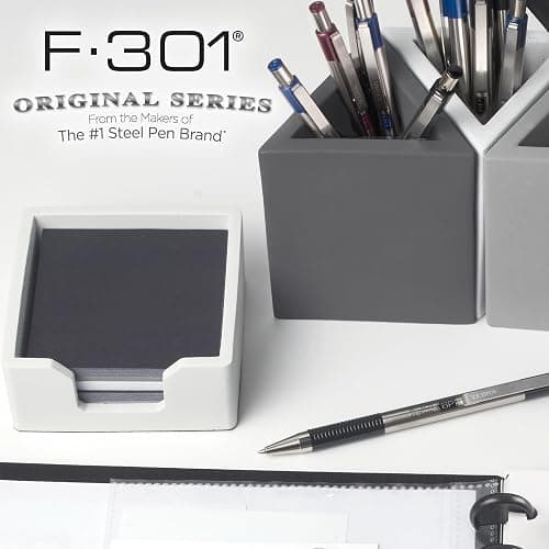 Zebra Pen STEEL F-301 Retractable Ballpoint Pen, Black Ink, 0.7mm, 4-Pack | Stainless Steel Barrel, Non-Slip Grip, Easy-Glide Ink, Fine Point, Professional Design, Ideal for Journals & Planners (27114) thumbnail 5