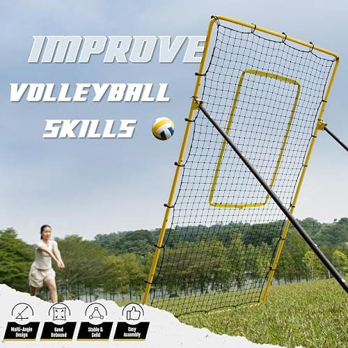 Newbyinn Volleyball Rebounder Net, Volleyball Training Equipment, Bounce Back Net for Volley Ball Practice with 5 Adjustable Rebound Angles 7x4 ft thumbnail 2