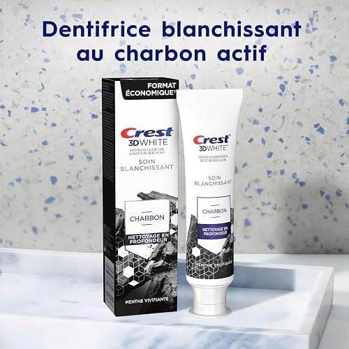 Crest 3D White Charcoal Toothpaste, Whitening Therapy Deep Clean 110mL, Packaging may vary thumbnail 9