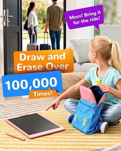 KOKODI LCD Writing Tablet,Gifts for 3 Years Old Boys and Girls,10 Inch Colorful Doodle Board Drawing Tablet, Erasable Reusable Electronic Drawing Pads, Educational and Learning Toy for Kids thumbnail 6
