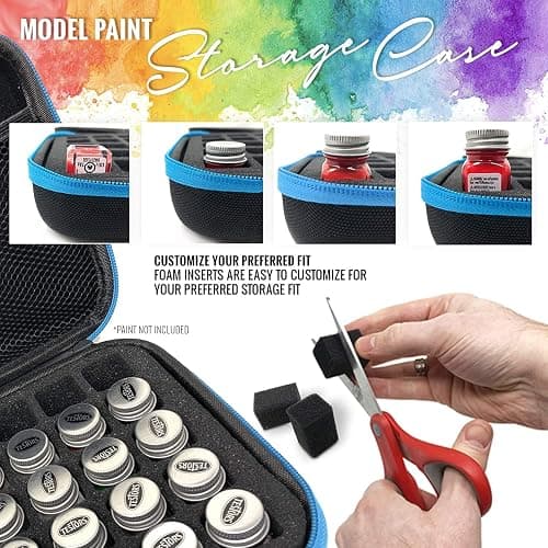 Testors Model Paint Enamel 10pc Paint Set, Model Paint Storage Case for Testors Paints (Holds 30 Bottles) (All-Purpose Colors) thumbnail 7