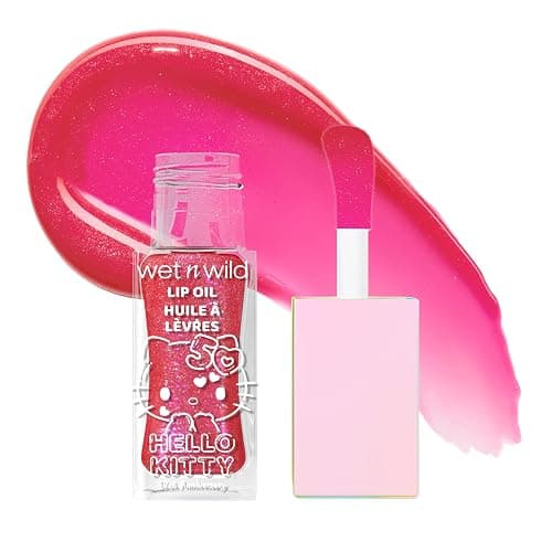 wet n wild Hello Kitty Glitter Lip Oil, New 10 Oil Infused Formula, Warm Apple Pie Lightly Scented, Sparkly Bold Colors, Cruelty-Free & Vegan - Purrfect - Image 1