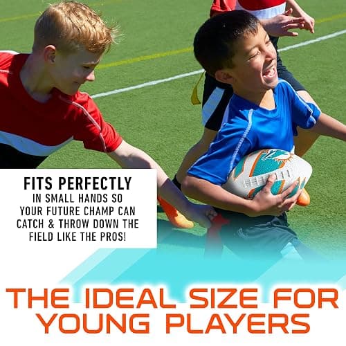 Franklin Sports NFL Team Footballs - Rubber Youth Mini Balls for All Teams - Kids 8.5" Football + Air Pump Sets - Official NFL Licensed thumbnail 5