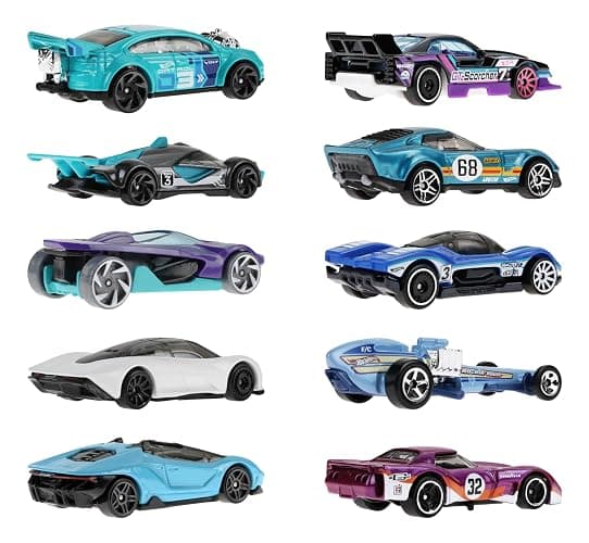Hot Wheels 10-Pack of Toy Race Cars, Includes 1:64 Scale Corvette, Lamborghini, McLaren & Hot Wheels Originals (Amazon Exclusive) thumbnail 5