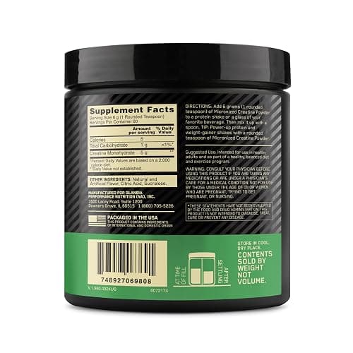 Optimum Nutrition Micronized Creatine Monohydrate Powder, Blueberry Lemonade Creatine, 60 Servings, 360 Grams (Packaging May Vary) thumbnail 11