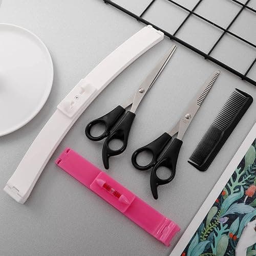 Pinenuts 5 PCS Home Hair Cutting Tool Home Trimmer Styling Kits for Layers Bangs Trims Split Ends Professional Shears Hair Cutting Scissor thumbnail 6