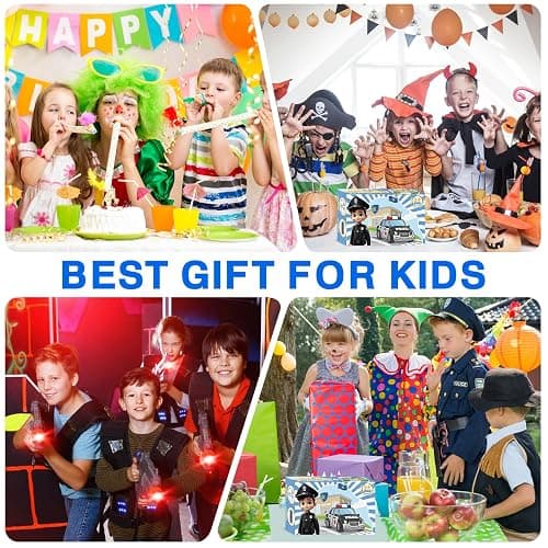 IVENRXIU Police Toys, Police Pretend Play Toys for Dress Up, Role Play Set with Police Accessories, Handcuffs, Warning Light, Police Badge, Birthday Halloween Christmas Gifts thumbnail 7