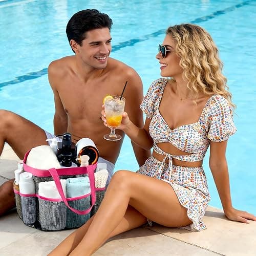 Attmu Mesh Shower Caddy Portable, Quick Dry Hanging Shower Tote Bag for College Dorm Room Essentials, Large Capacity Shower Caddy Dorm for Bathroom Gym Swimming thumbnail 2