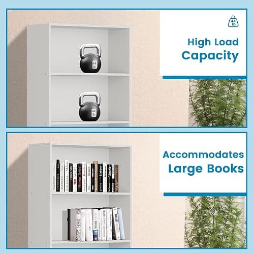 GRUSIGN 71" Tall 6-Tier Bookshelf, Large Open Display Bookcase with Ample Storage, Floor Standing Book Shelf for Living Room, Home Office, Bed Room, White thumbnail 5