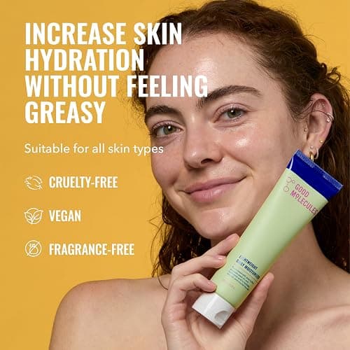 Good Molecules Lightweight Daily Moisturizer, Face Cream, 3.38 fl oz | Non-greasy face lotion with shea butter and hyaluronic acid. Boosts skin hydration in 30 minutes. thumbnail 2