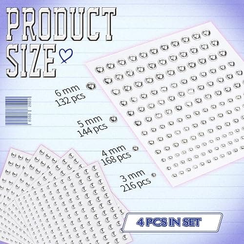 YGDZ Face Gems, Fake Piercings Nose Stud Silver, Fake Eyebrow Piercing, Stick On Face Stickers, Lip Stud, Rave Accessories, Y2k Makeup For Women Men thumbnail 4