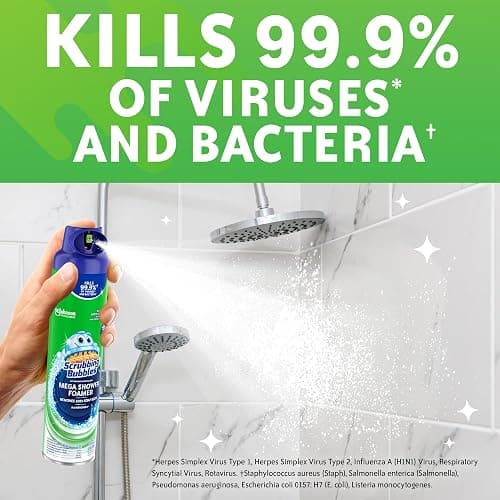Scrubbing Bubbles Mega Bathroom and Shower Foamer Aerosol, Rainshower Scent, 20oz (Pack of 2) thumbnail 3