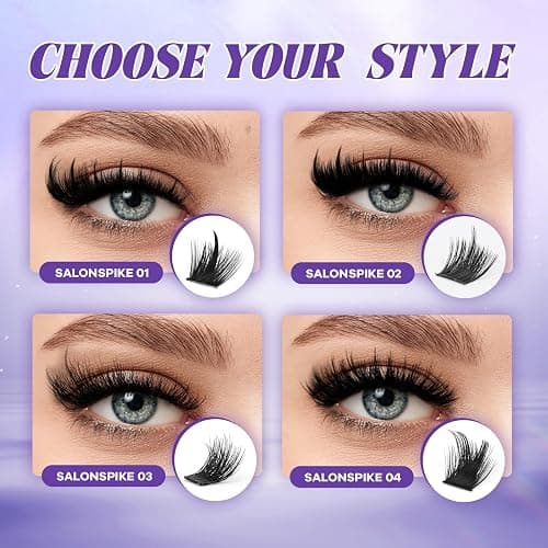 B&Q Manga Lash Clusters Kit SalonSpike 02 10-18mm Mixed Fluffy Eyelash Clusters 120pcs Easily Achieve Salon-quality Lash Extension Results Perfect for Beginners to DIY at Home.(KIT-SalonSpike 02) thumbnail 5