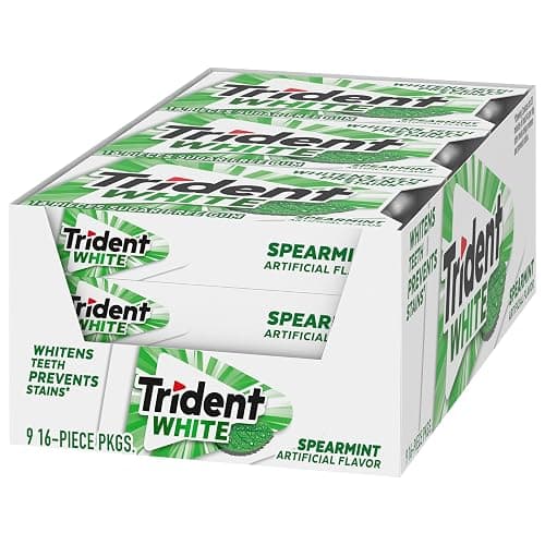 Trident White Spearmint Sugar-Free Chewing Gum, 9 Pack of 16 Pieces (144 Total Pieces) thumbnail 14