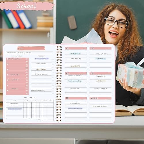 Weekly Planner Undated Planner Book with To-Do List,Weely Goals,Habit Tracker, 5.7"X 8" Inch for 52 Weeks Planning Pink for Women thumbnail 6