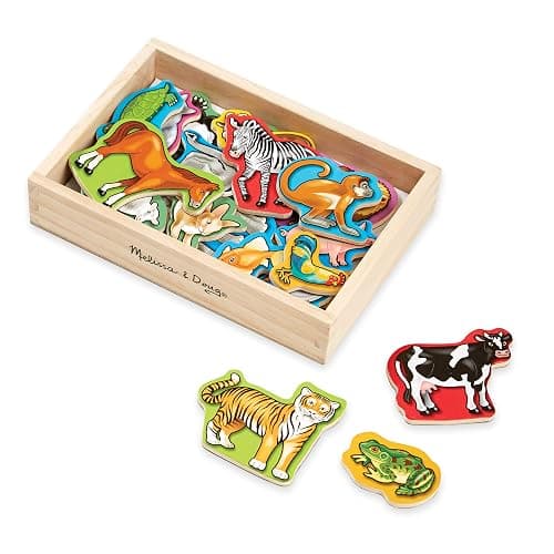 Melissa & Doug Wooden Animal Magnets Set (20 Pieces) – Farm, Zoo & Pet Fridge Magnets in Storage Box – Montessori Preschool Learning Toys for Toddlers & Kids Ages 2+ - FSC-Certified thumbnail 4