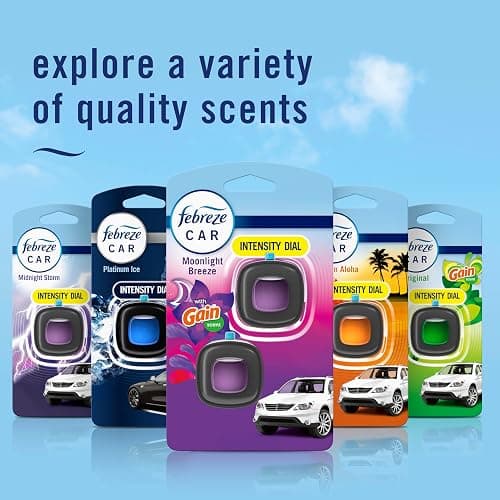 Febreze Car Air Freshener Vent Clip Gain Moonlight Breeze Scent, .07 oz. Car Vent Clip, Pack of 3 and Stay-Fresh Storage Case thumbnail 7
