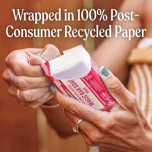 Dr. Bronner's Pure-Castile Magic Bar Soaps - Made with Regenerative Organic Certified Oils - For Face, Body, Hair- Vegan Soap Bars for Men & Women - Rose 2 pack, 5 oz thumbnail 6