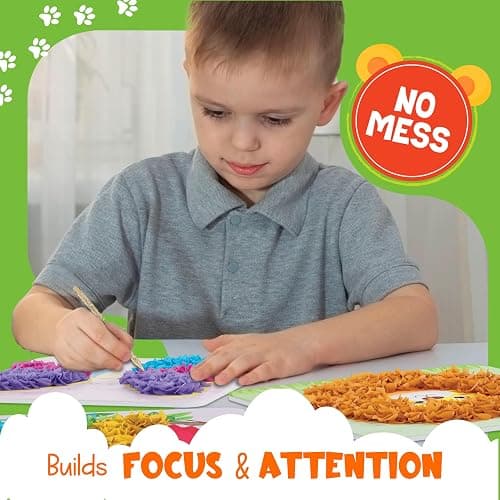 jackinthebox Poke Poke Art – Animals Theme, Mess-Free Fabric Art and Craft, Flower Pressing Kits, Gift for Kids, Girl Gifts, Boy Gift, Toys for Girls and Boys Ages 4 5 6 7 8 thumbnail 7