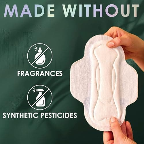 L. Ultra Thin Pads for Women, Regular Absorbency, Organic Cotton Top Layer, Unscented Pads with Wings, 56 Count thumbnail 4