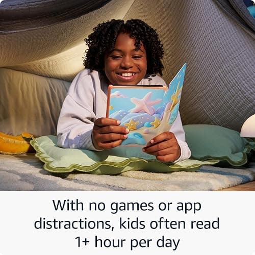 Amazon Kindle Paperwhite Kids 16GB (newest model) – larger 7" glare-free display – Kids read an average of 1+ hour per day with Kindle – Starfish thumbnail 4