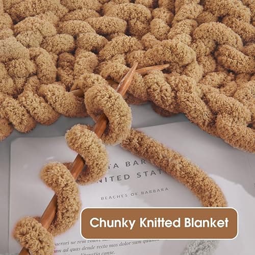 MABOZOO Assorted Chunky Yarn for Crocheting 8 Pack,Fluffy Jumbo Chenille Yarn,Soft Plush Yarn Bulky,Giant Thick Fuzzy Yarn for Hand or Arm Knitting,Khaki & Coffee(31.7 yds,8 oz Each Skein) thumbnail 5