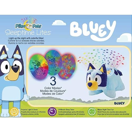 Pillow Pets 16 inch Bluey Sleep Time Light, Stuffed Animal Plush Toy, Gifts for Kids thumbnail 7