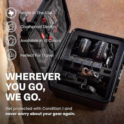 Condition 1 16" Pistol Case, Model 179, Heavy Duty Waterproof Hard Gun Case | With Slot Mag, Waterproof Hard Gun Case, TSA Approved Latches, GORE-TEX Automatic Air Valve, 16" x 13" x 6.86", Made in USA thumbnail 4