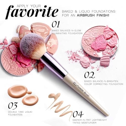 BS-MALL Makeup Brush Set 18 Pcs Professional Foundation Powder Concealers Eyeshadow Blush Synthetic Makeup Brushes with Labeled instruction Black Case Upgraded Version thumbnail 2