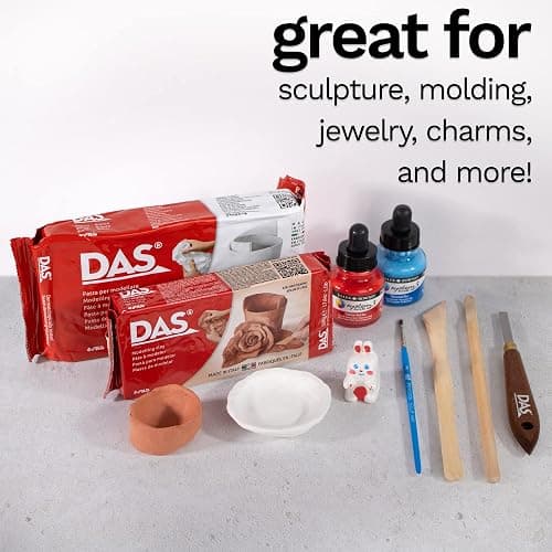 Prang DAS Air Hardening Modeling Clay, 1.1 Pound Block, White (387000) thumbnail 6