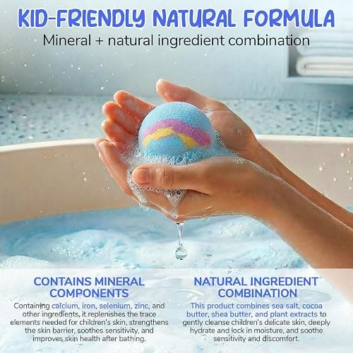 12pcs Bath Bombs for Kids – Bath Bombs with Toys Inside, Fun, Educational, and Child-Safe Natural Bath Bombs with Toys, Great Gift for Kids’ Birthdays & Christmas thumbnail 4