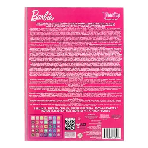 Barbie 35-Well Shadow Palette, Shimmery and Opaque Colors, Pigmented Blendable, 8 Application Brushes Ages 8+, Perfect for Parties, Sleepovers & Makeovers, By Townley Girl thumbnail 9