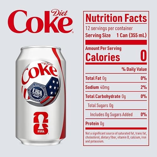 Diet Coke Soda Soft Drink Cans, 12 fl oz, 12 Pack thumbnail 2