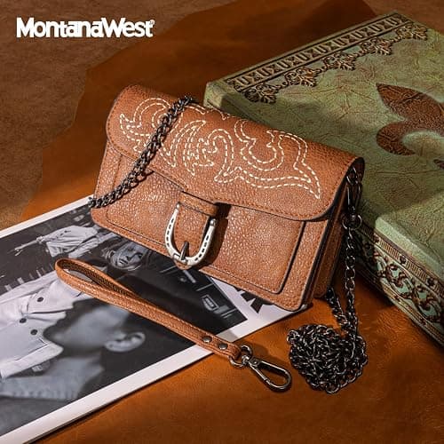 Montana West Small Crossbody Purse with Chain Strap Western Designer Clutch and Handbags for Women thumbnail 3