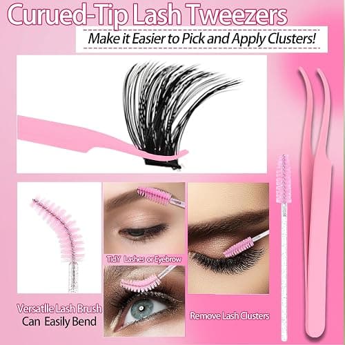 YIDUO 994Pcs Lash Clusters Kit Gift Packs 60D/80D/100D Volume 3D Clusters Lashes Extensions Kit 10-20mm D Curly Wispy Soft DIY Individual Eyelash Extension Kit 4 Box pestañas postizas Bulk Pack thumbnail 8