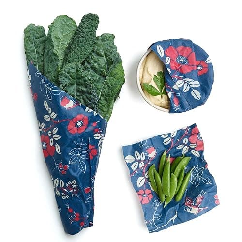 Bee's Wrap Beeswax Food Wraps, 3 Pack Assorted - Botanical | Organic Beeswax Wraps - Small, Medium & Large - Plastic Free - Reusable Food Storage - Cheese & Produce - Made in USA thumbnail 3