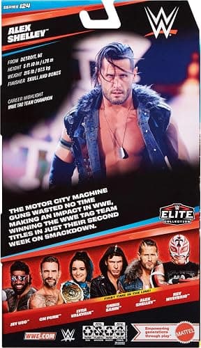 Mattel WWE Elite Action Figure & Accessories, Series #124 Set, 6-inch Collectible Akex Shelley with 25 Articulation Points & Swappable Hands thumbnail 6