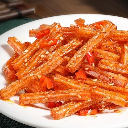 Spicy Strips,Latiao,6 Packs Chinese Spicy Sticks,Chinese Classic Piquancy Leisure Latiao Snack Individual Package(2.4 ounces perpack) (Latiao-M) thumbnail 3