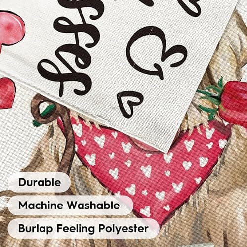 AVOIN colorlife Valentine's Day Dog Garden Flag 12x18 Inch Golden Retriever Hugs Kisses Double Sided, Anniversary Wedding Yard Outdoor Flag thumbnail 7