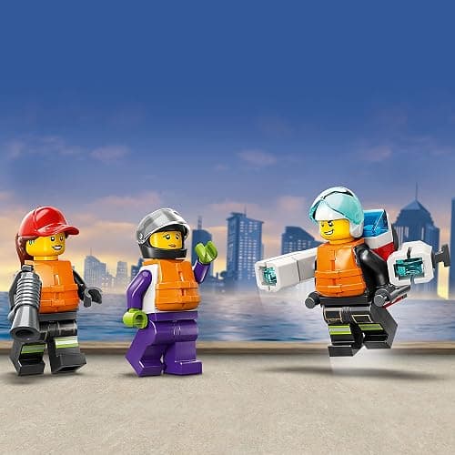 LEGO City Fire Rescue Boat Building Set - Floatable Boat Toy for Boys & Girls, Ages 5+ - Kids Pretend Play Toy for Preschool - Gift for Birthdays - 60373 thumbnail 6