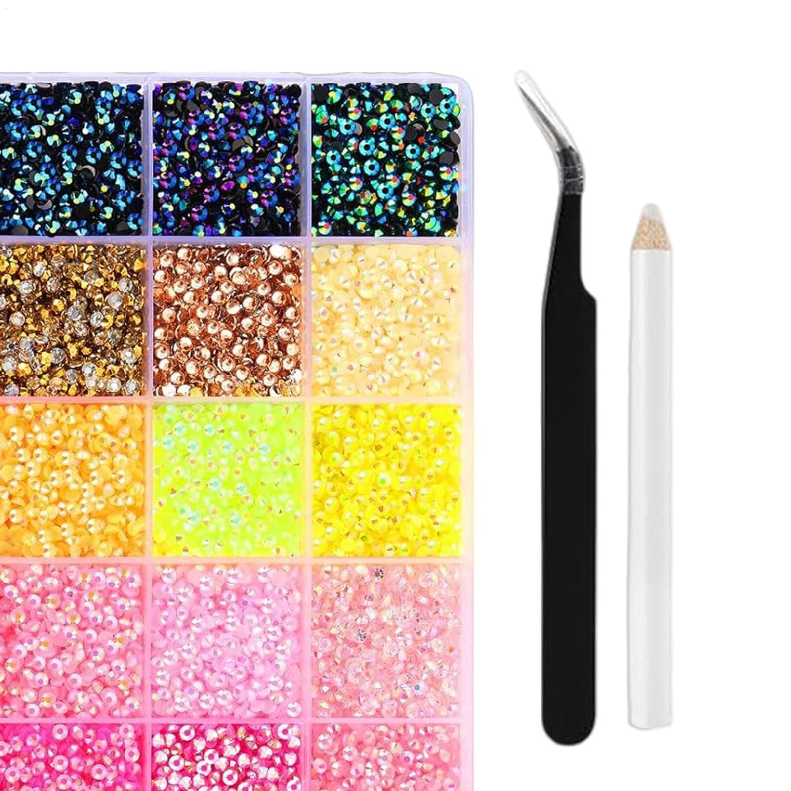 Bedazzling Rhinestones, 40 Colors 3mm Jelly Rhinestones Kit | Gemstones Jewelry Accessories, for Jewelry Crafts Shoes Makeup Clothes Home Party Wedding School thumbnail 9