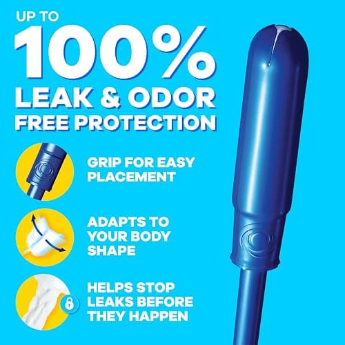 Tampax Pearl Tampons Regular Absorbency, with Leakguard Braid, Unscented, 50 Count x 2 Packs (100 Count Total) (Packaging May Vary) thumbnail 5