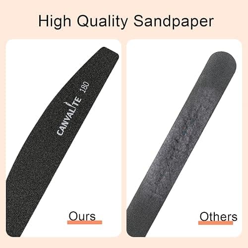 Canvalite 40 PCS Nail File 100/180 Grit Peel and Stick Nail Files Replaceable Emery Boards Reusable Nail File for Acrylic Nails Professional for DIY Salon Use thumbnail 5