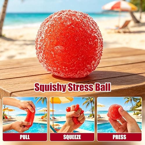 Waxberry Crunchy Squishy Stress Balls, 2Pcs Ice Skin Moldable Fidget Toys, Slow Rising Sensory Squeeze Toy for Relaxation thumbnail 6