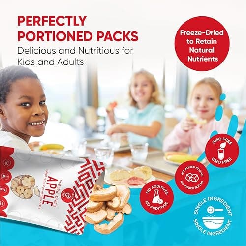 Crispy Craze Freeze Dried Fruit Variety Pack (12 Snack Sized Bags, 0.52 oz Each) Fruit Crisps, Non GMO, Healthy Snack, No Added Sugar & Additives, 100% Natural, Allergen Free, School Safe thumbnail 3