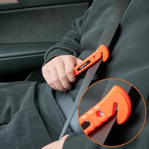Amazon Basics Emergency Seat Belt Cutter and Window Hammer Tool, Car Accessories, 2 Pack thumbnail 6