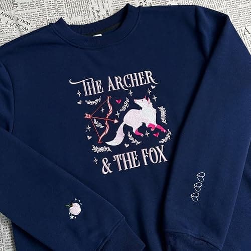 Once Upon A Broken Heart Embroidered Sweater, OUABH Shirt, The Ballad of Never After Shirt, Evangeline Fox Hoodie, Bookish Sweatshirt Multicolor thumbnail 5