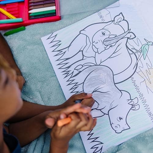 Melissa & Doug Jumbo Coloring Pad (28 cmx 35.5 cm) - Animals, 50 Pictures | Animal Coloring Book, Art Paper For Kids Painting And Drawing - English Only Packaging thumbnail 6